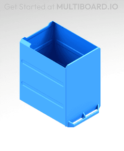 2x3x2.5 LU - Magnetic - Simple Multibin Drawer 3d model