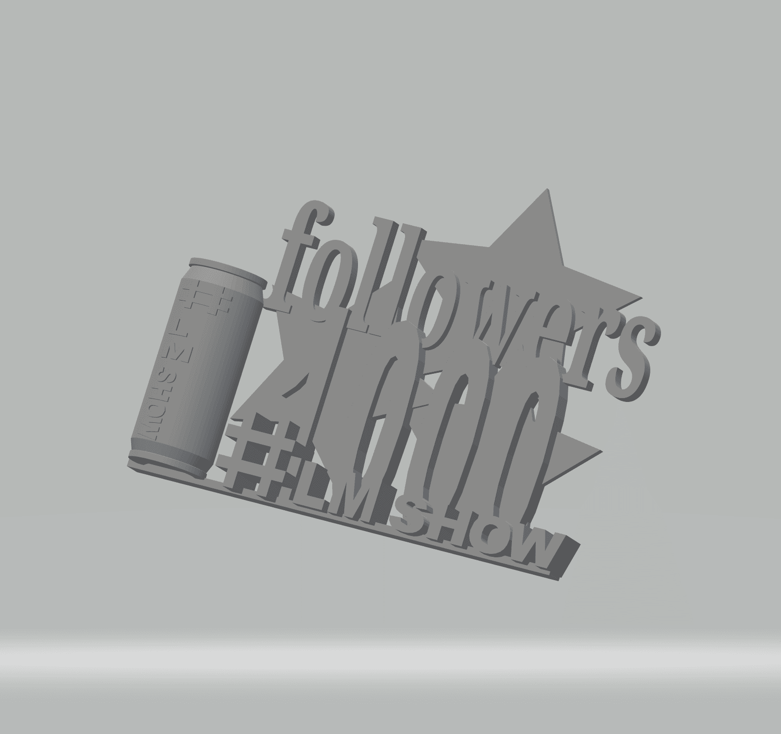 FHW Loyal Moses 1000 followers sign 3d model