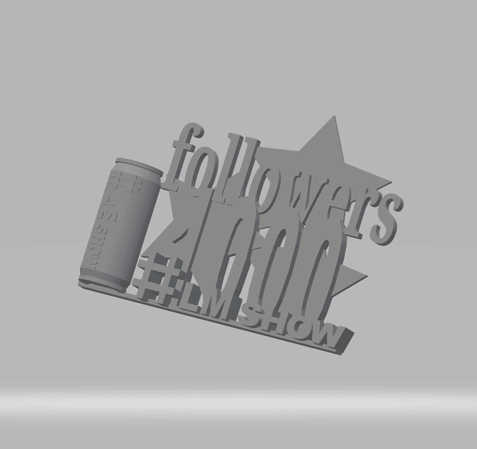 FHW Loyal Moses 1000 followers sign 3d model