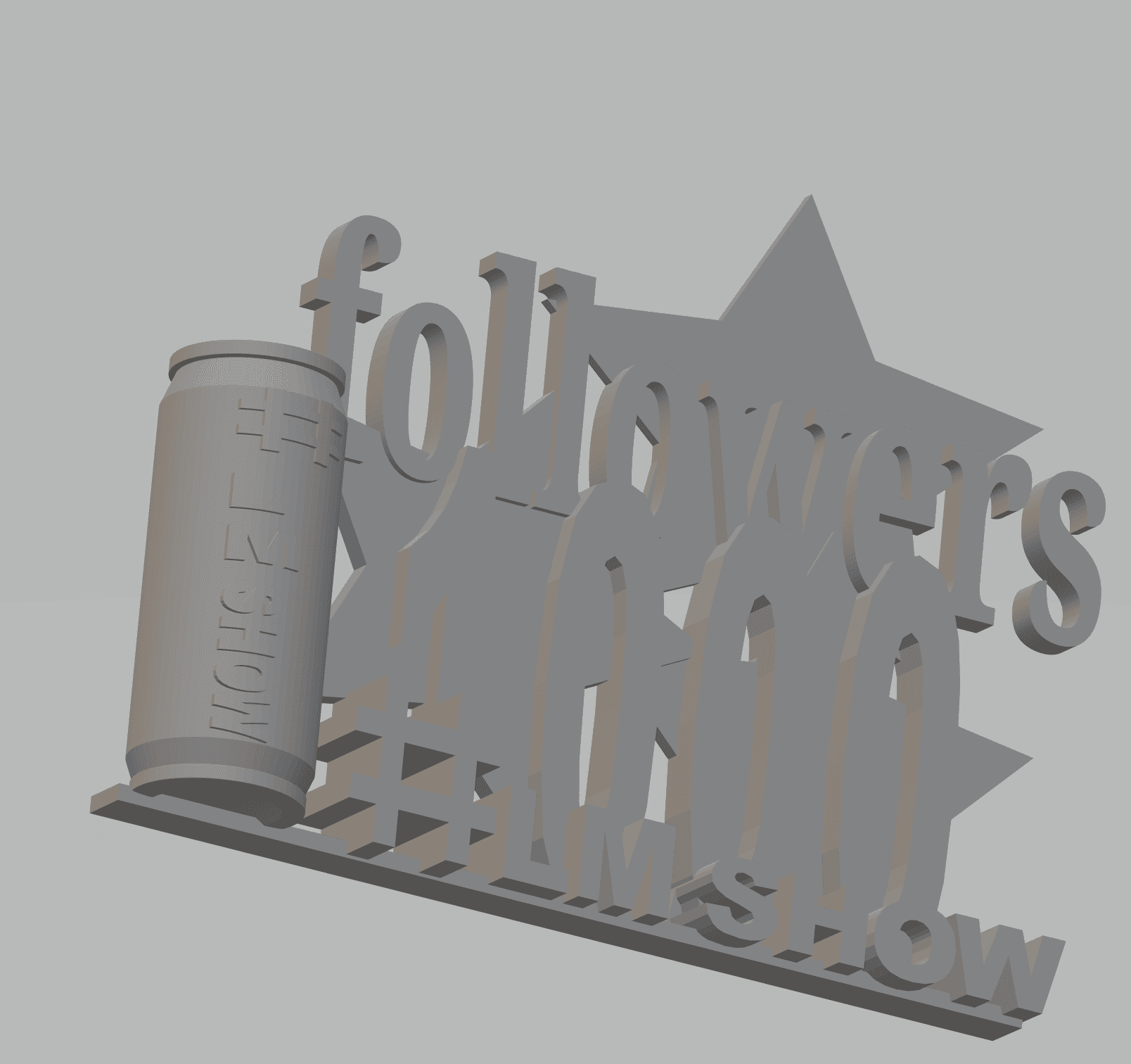 FHW Loyal Moses 1000 followers sign 3d model