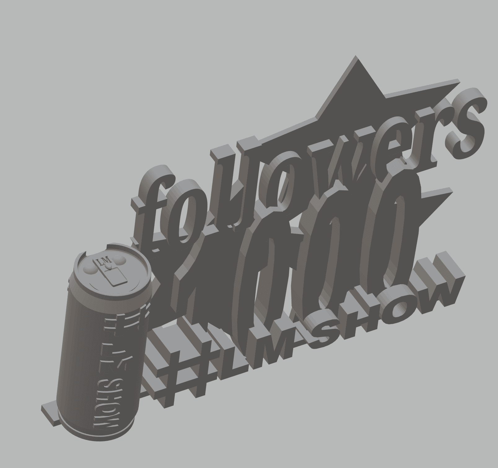 FHW Loyal Moses 1000 followers sign 3d model