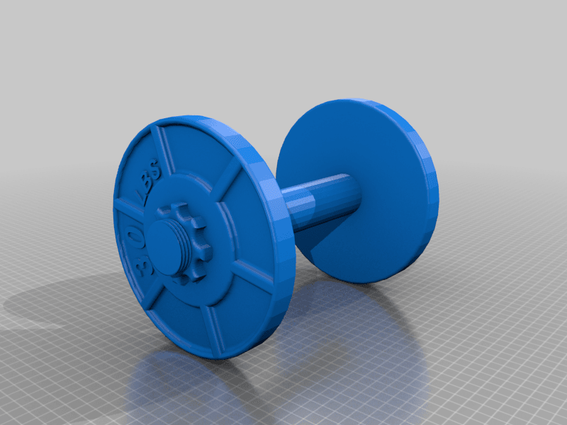 60 LB Dumbell 3d model