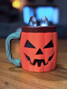 Jack-O-Lantern Ice Cream Holder 3d model