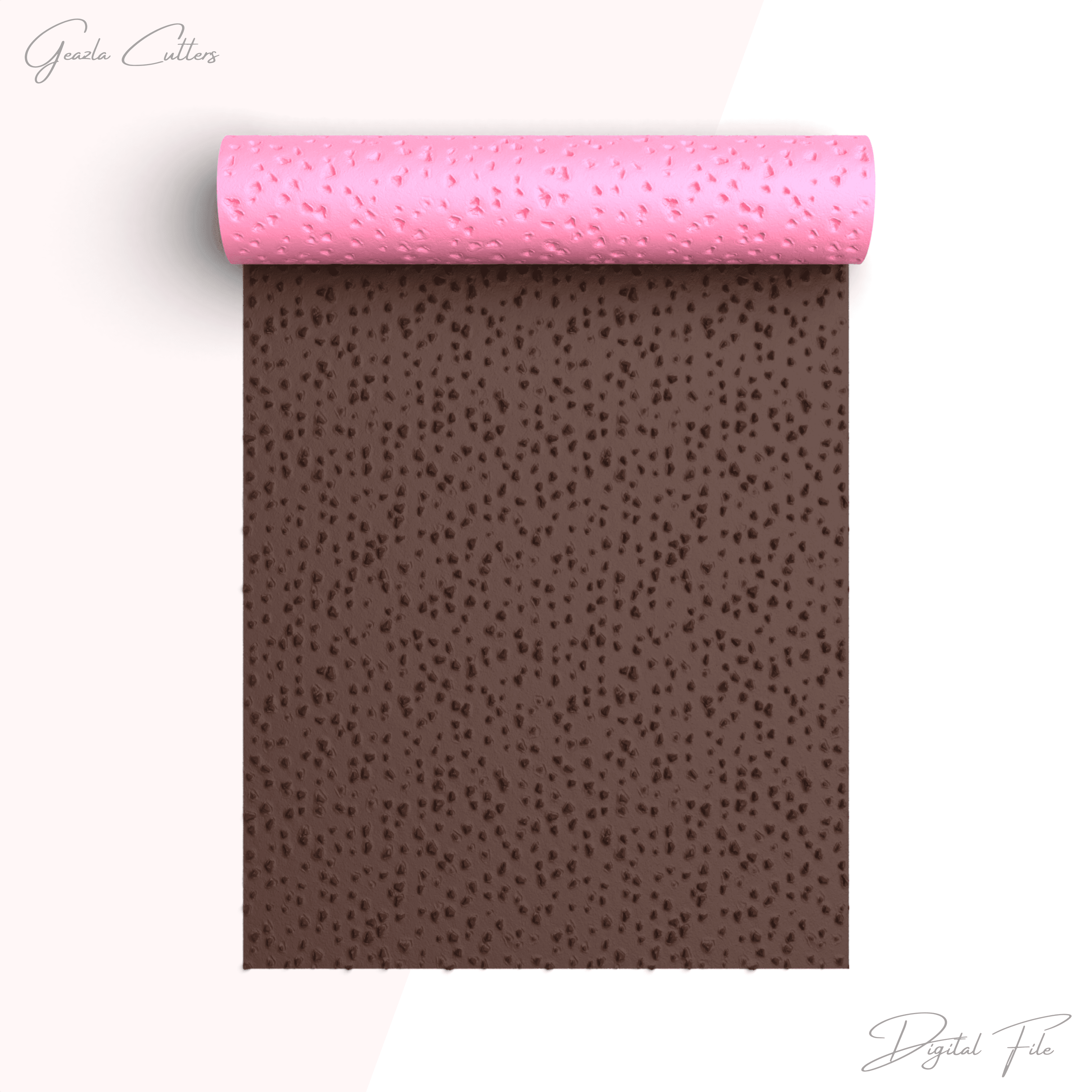 Chocolate Chips Texture Roller For Polymer Clay, Chocolate Clay Texture Rolling Pin, No: 1440 3d model