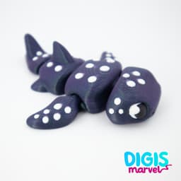 Flexi Tiny Whale Shark + Keychain 3d model