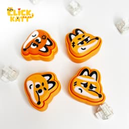 Fox - Clicker Fidget Toy Keychain 3d model
