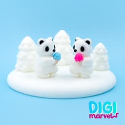 Polar Bear Flexi + Keychain 3d model