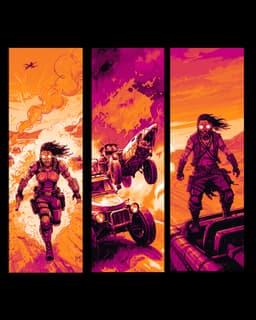 Driving the desert after the apocalypse - Mad Max Style set of bookmarks 3d model