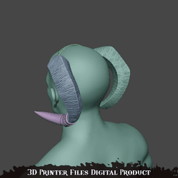 Fantasy Tiefling Molly horns Mighty Nein 3d model