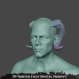 Fantasy Tiefling Molly horns Mighty Nein 3d model