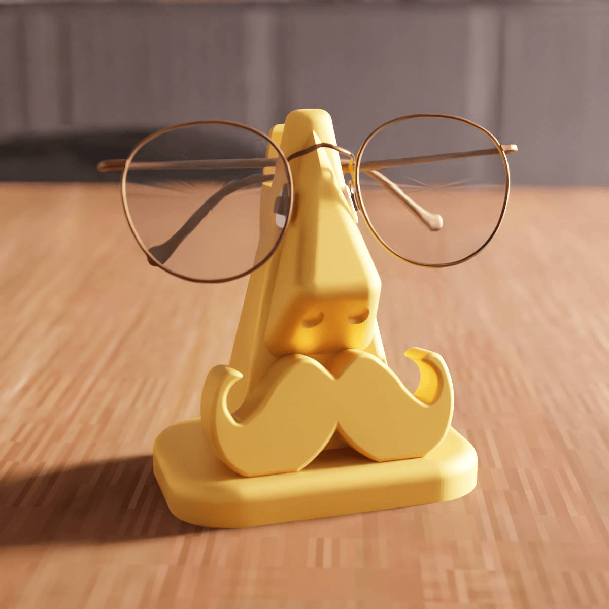 Nose and Mustache Eyeglasses Holder Stand 3d model