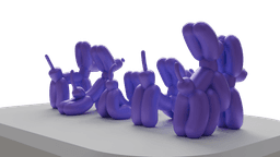 Balloon Dogs in Artistic Poses – 3D Decorative Collection 3d model