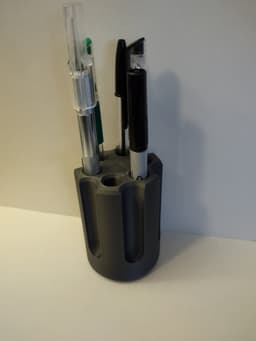 revolver cylinder pen holder with a twist 3d model