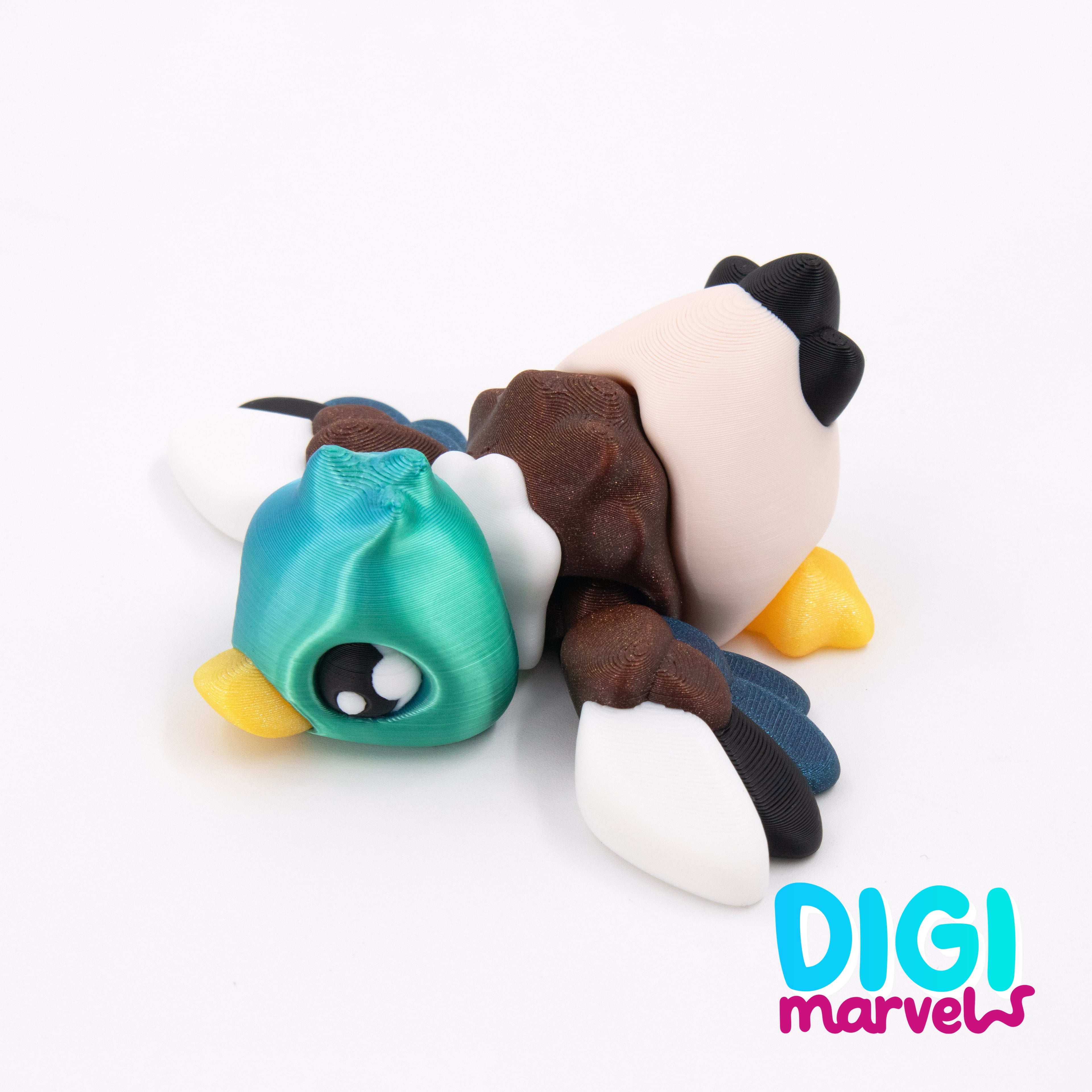 Duck Flexi + Keychain 3d model