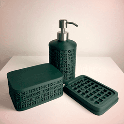 Soap/Liquid Dispenser Ornamental Grid 3d model