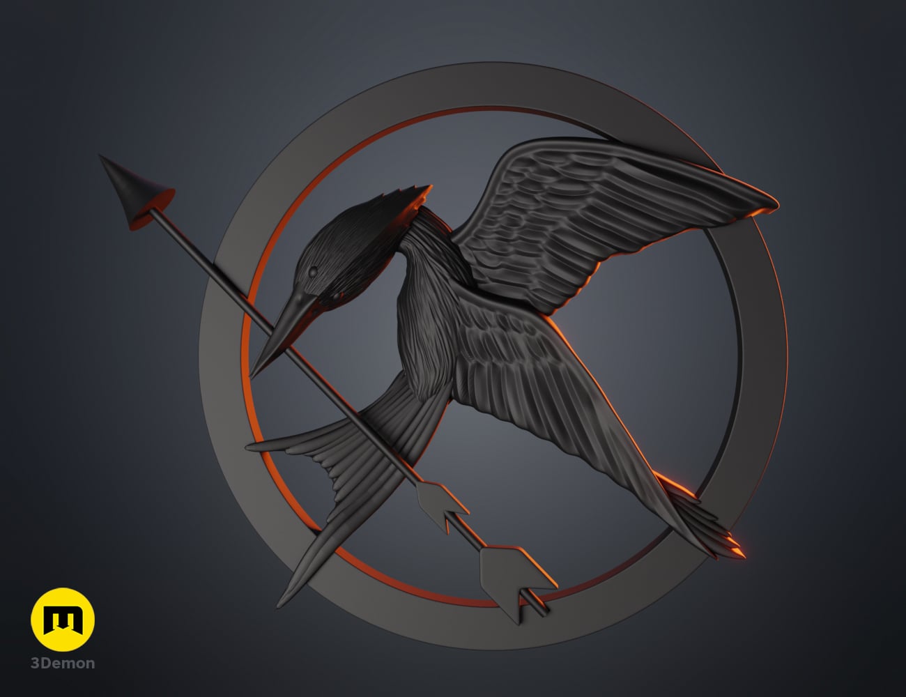 Mockingjay Pin – Hunger Games 3d model