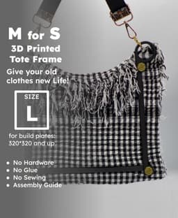 M for S Tote Bag Frame – Size L 3d model