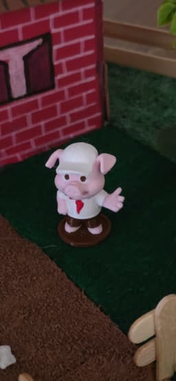 Three Little Pigs and the Big Bad Wolf remix 3d model