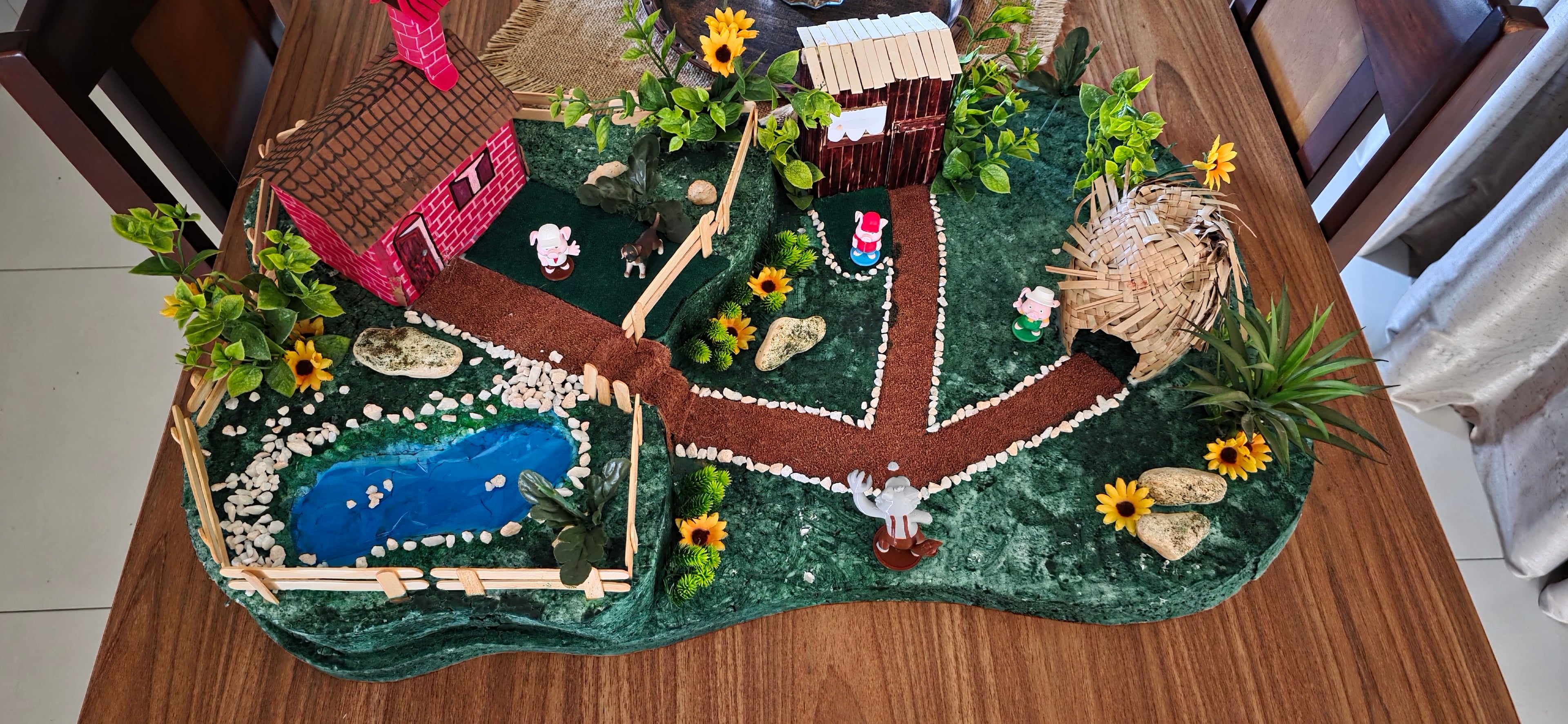 Three Little Pigs and the Big Bad Wolf remix 3d model