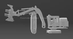 Tigercat 845D Feller Buncher in 1/87 Scale 3d model