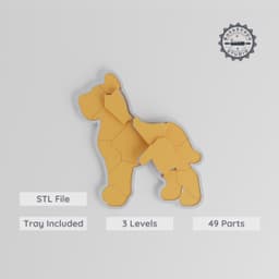 Great Dane Montessori Puzzle, 3-Level Learning Tray, 170mm, Easy/Moderate/Hard, Dog Breed Educational STL PRODUCT_8166 3d model