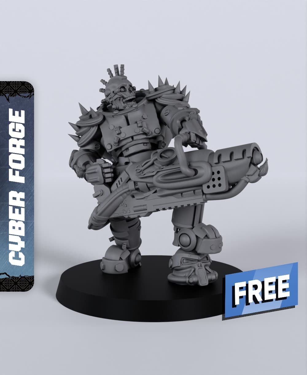 Flameoner - With Free Cyberpunk Dragon - Sci-Fi Gift Ideas for RPG and Wargamers 3d model
