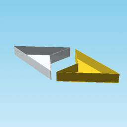 BLACK RIGHTWARDS ARROWHEAD, nestable box (v1) 3d model