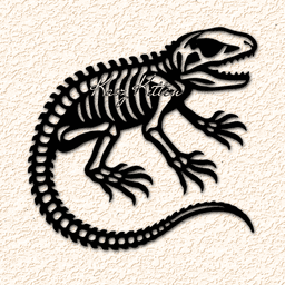 Reptile Lizard Skeleton Wall Art Home Decor 3d model