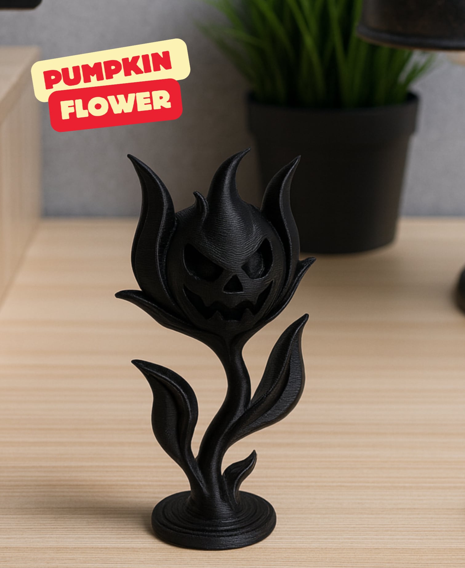 PUMPKIN FLOWER / HALLOWEENDECOR / HOMEDECOR / GOTHIC DECOR 3d model