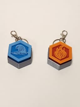 clicky keychain Earth and Air.stl 3d model
