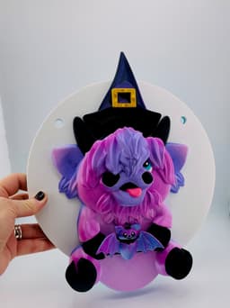 Magnetic Halloween Witch Hat For Modular Cow Sign 3d model
