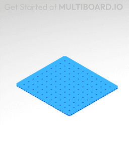 11x12 MU - Small Thread MU - MultiBoard Plate 3d model