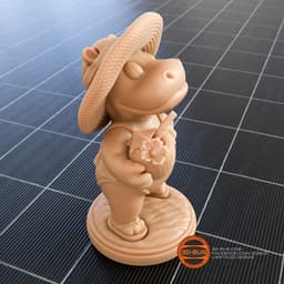 Stylized Hippo on vacation 3d model