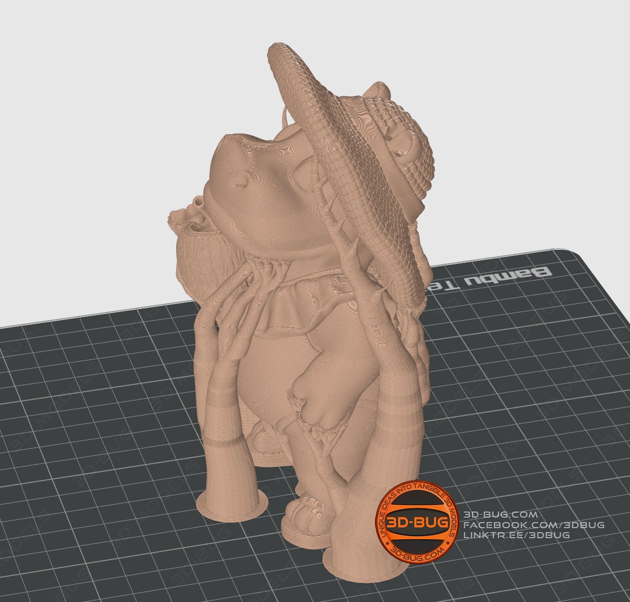Stylized Hippo on vacation 3d model