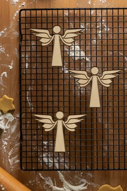 Angel Cookie Cutter, Biscuit Cutter 3d model