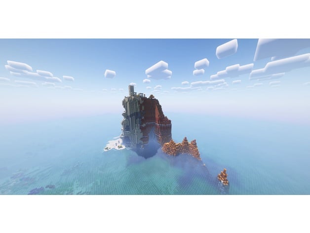 Minecraft Desert Temple Island 3d model