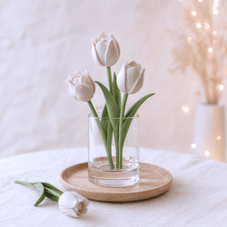 Tulip Flower Figure | Spring Floral Bouquet | Botanical Home Decor - Gift 3d model