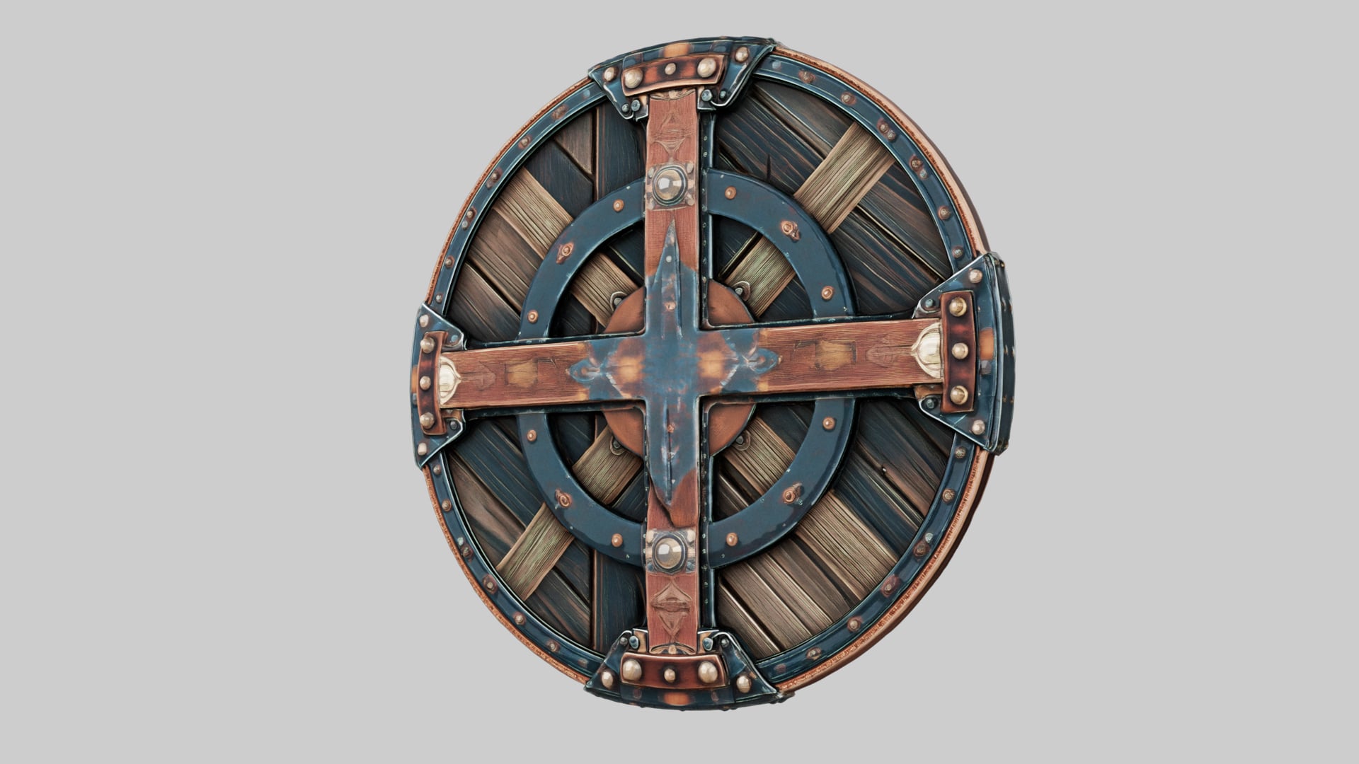 Ironbound Round Shield 3d model