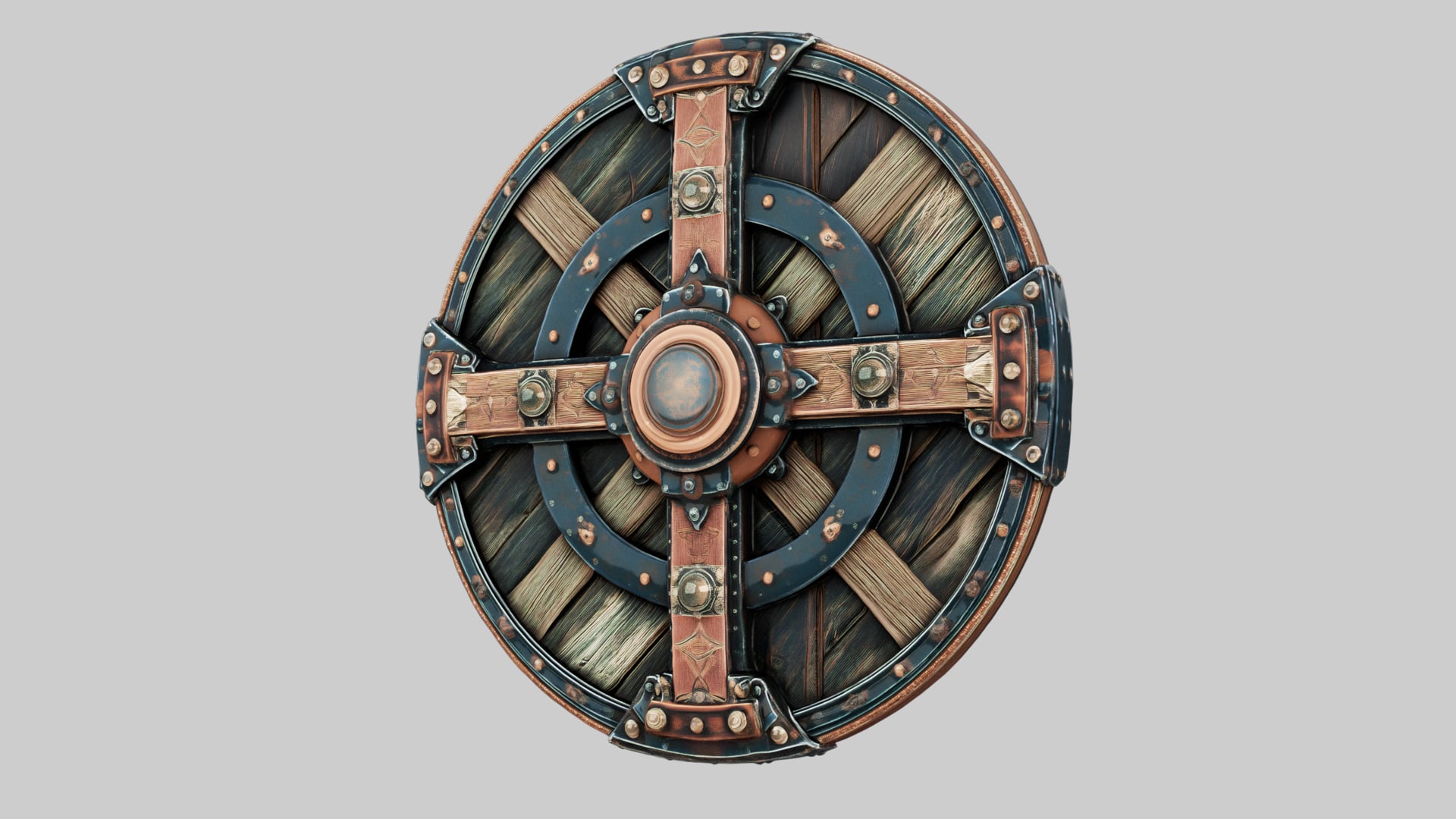 Ironbound Round Shield 3d model
