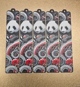 Elegant Panda 3D Printed Bookmark β Hue Forge Multi-Color Design 3d model