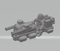 FHW: Dairr Jetbike Heavy weapon Twin Miniguns 3d model
