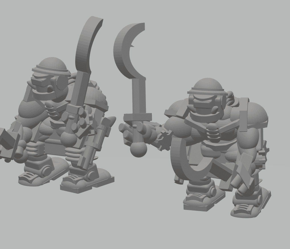 FHW: Zorblin / Oxchan Cyber Trooper with Twin Kopeshi 3d model