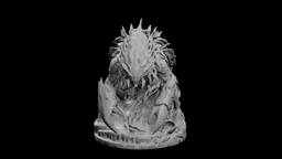 Frost-Kelp Abyss Stalker STL - Deep Sea Monster Statue 3d model