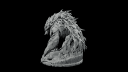 Frost-Kelp Abyss Stalker STL - Deep Sea Monster Statue 3d model