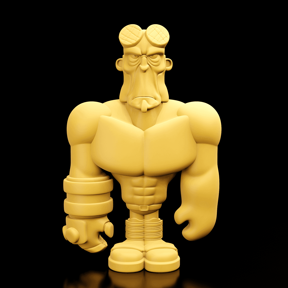 Stylized Hellboy 3d model