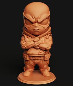 Chibi Red Vigilante Multi-Color 3MF | Hero Fan Art | Bambu Ready 3d model