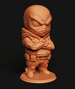 Chibi Red Vigilante Multi-Color 3MF | Hero Fan Art | Bambu Ready 3d model