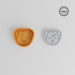 Sleeping Animal Shape Cutter & Stamp Set, Perfect for Cookies & Fondant, Includes 3 Sizes, 6 Pieces PRODUCT_915 3d model