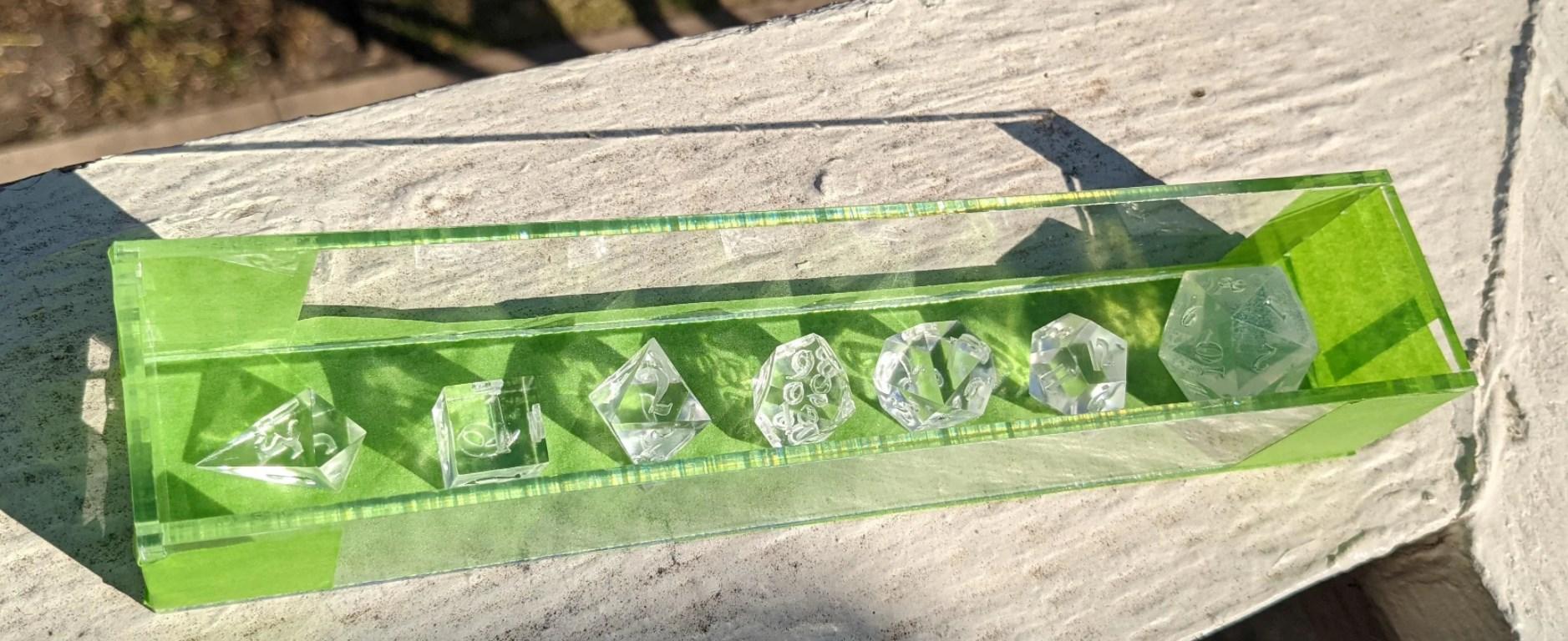 Reusable acrylic mold box for dice 3d model