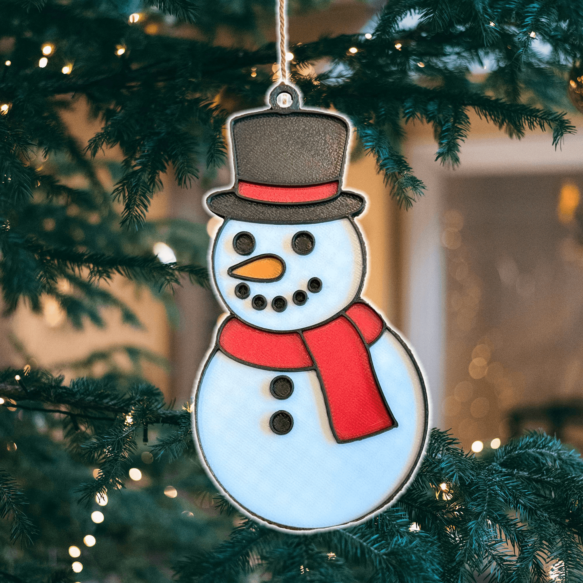 Christmas Snowman Tree Ornament 3d model